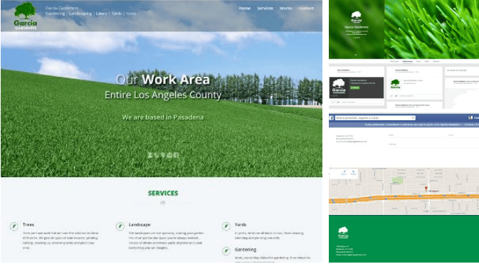 Sitio web para García Gardeners